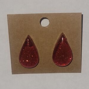 Red Teardrop Earrings